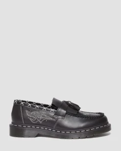 Dr. Martens Mocassins Adrian Contrast Stitch En Cuir à Pampilles Noir — Wanama Cheap