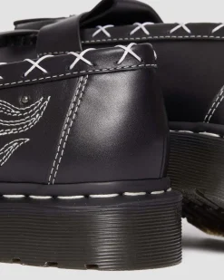 Dr. Martens Mocassins Adrian Contrast Stitch En Cuir à Pampilles Noir — Wanama Cheap