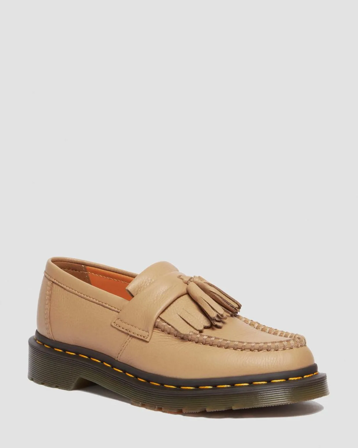 Dr. Martens Mocassins Adrian En Cuir Virginia à Pampilles Savannah Tan — Virginia Clearance