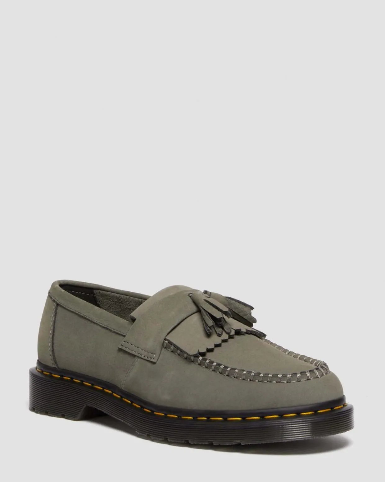 Dr. Martens Mocassins Adrian En Cuir Milled Nubuck NICKEL GREY — Milled Nubuck Wp Hot
