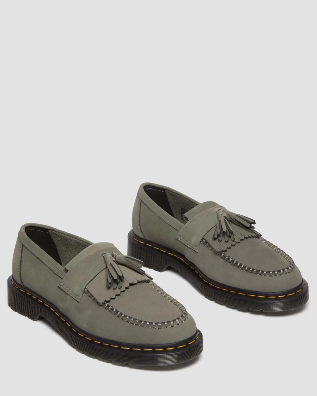 Dr. Martens Mocassins Adrian En Cuir Milled Nubuck NICKEL GREY — Milled Nubuck Wp Hot