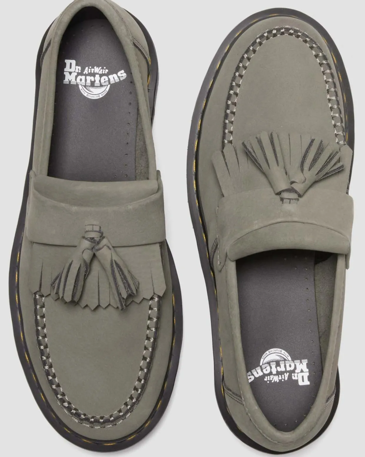Dr. Martens Mocassins Adrian En Cuir Milled Nubuck NICKEL GREY — Milled Nubuck Wp Hot