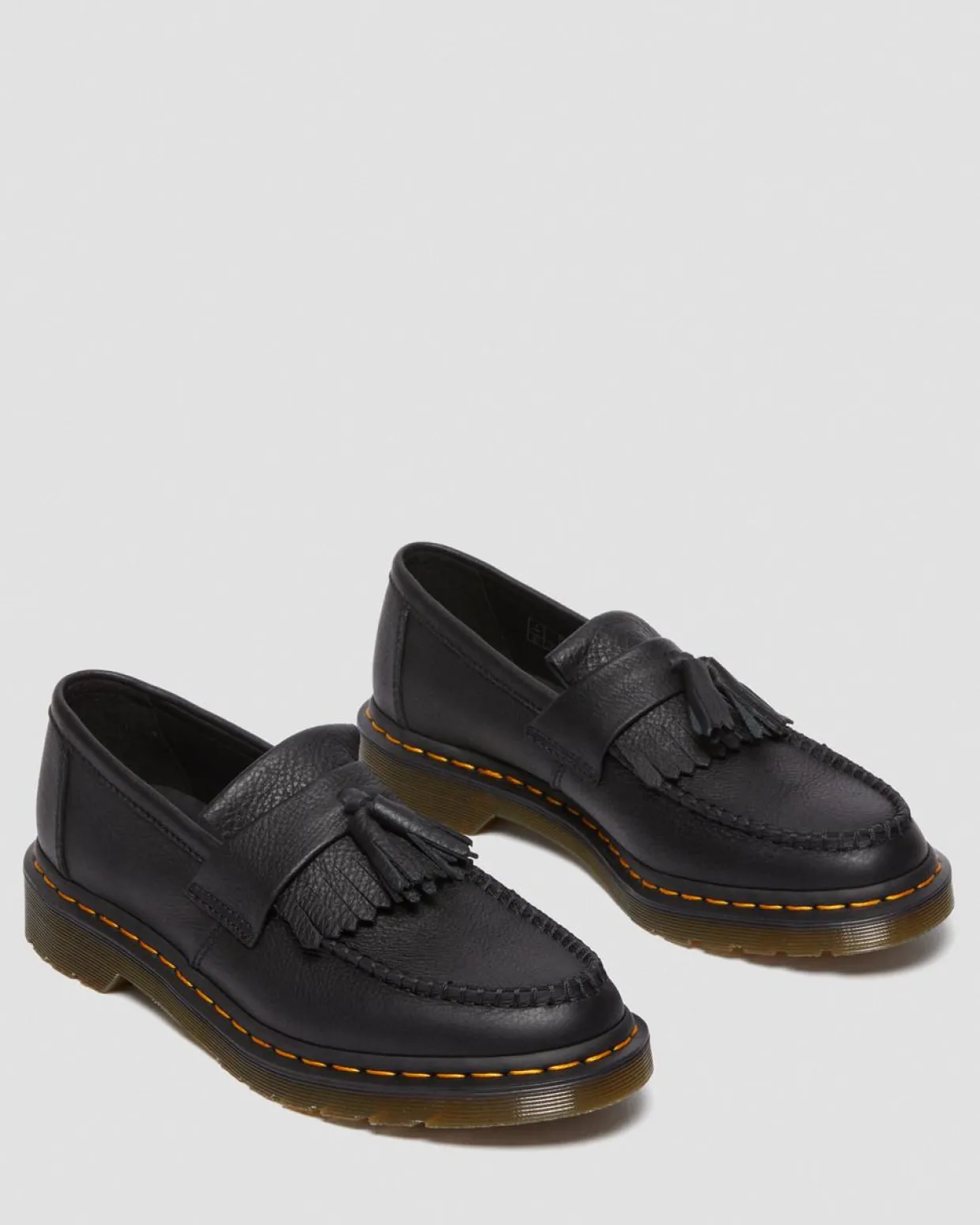Dr. Martens Mocassins Adrian En Cuir Virginia à Pampilles Noir — Virginia Outlet