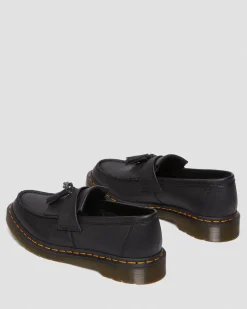 Dr. Martens Mocassins Adrian En Cuir Virginia à Pampilles Noir — Virginia Outlet