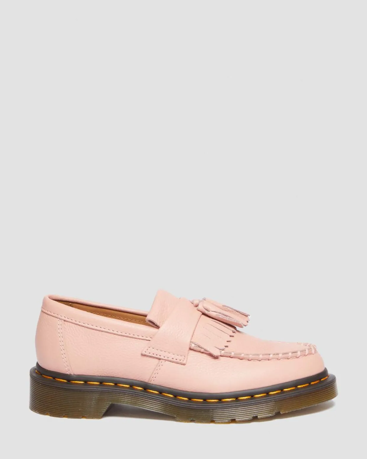 Dr. Martens Mocassins Adrian En Cuir Virginia à Pampilles Peach Beige — Virginia Shop