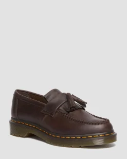 Dr. Martens Mocassins Adrian En Cuir Crazy Horse à Pampilles Marron foncé — Crazy Horse Best Sale