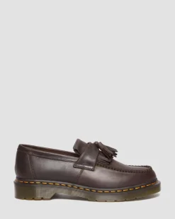 Dr. Martens Mocassins Adrian En Cuir Crazy Horse à Pampilles Marron foncé — Crazy Horse Best Sale