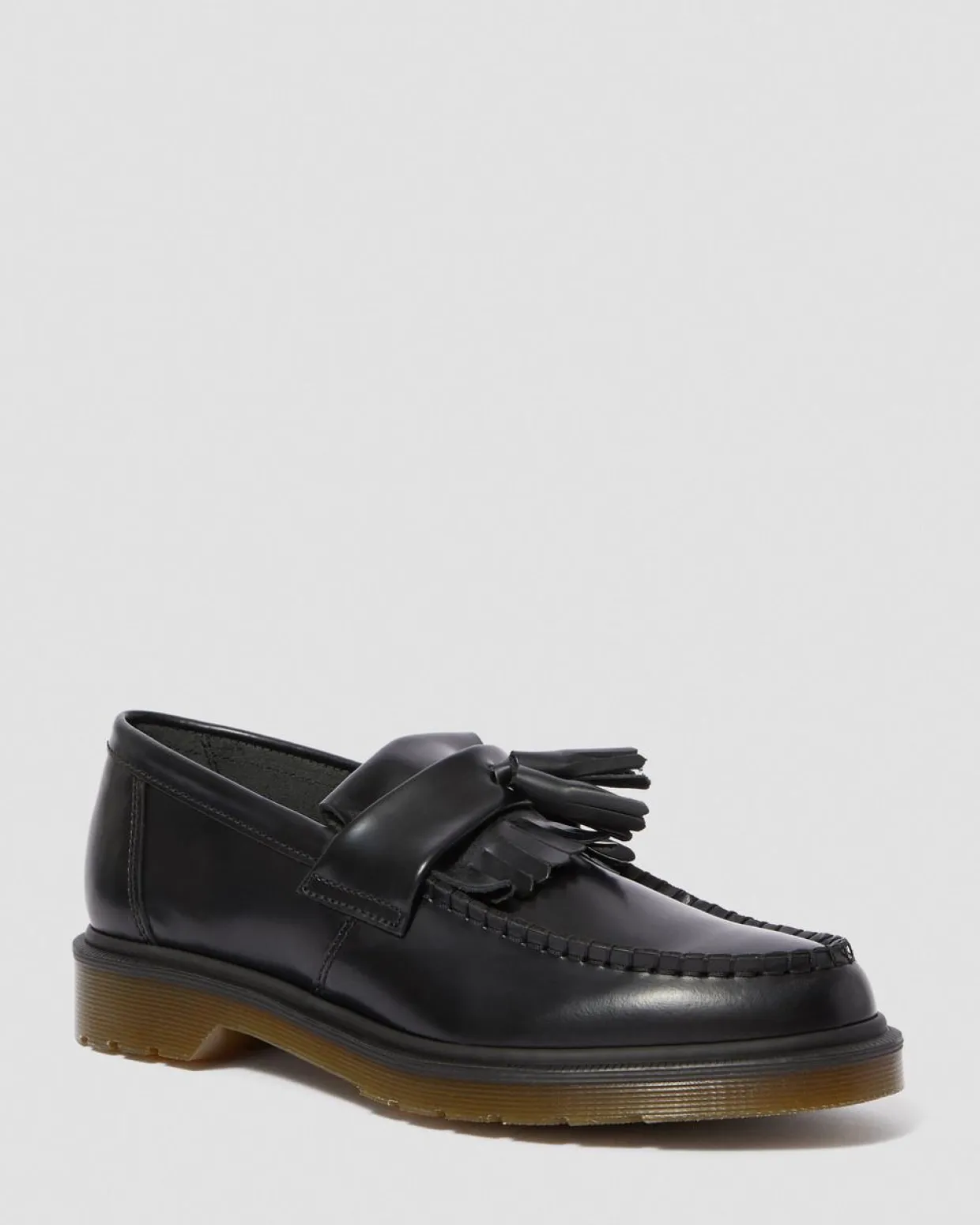 Dr. Martens Mocassins Adrian En Cuir Smooth à Pampilles Noir — Polished Smooth Fashion