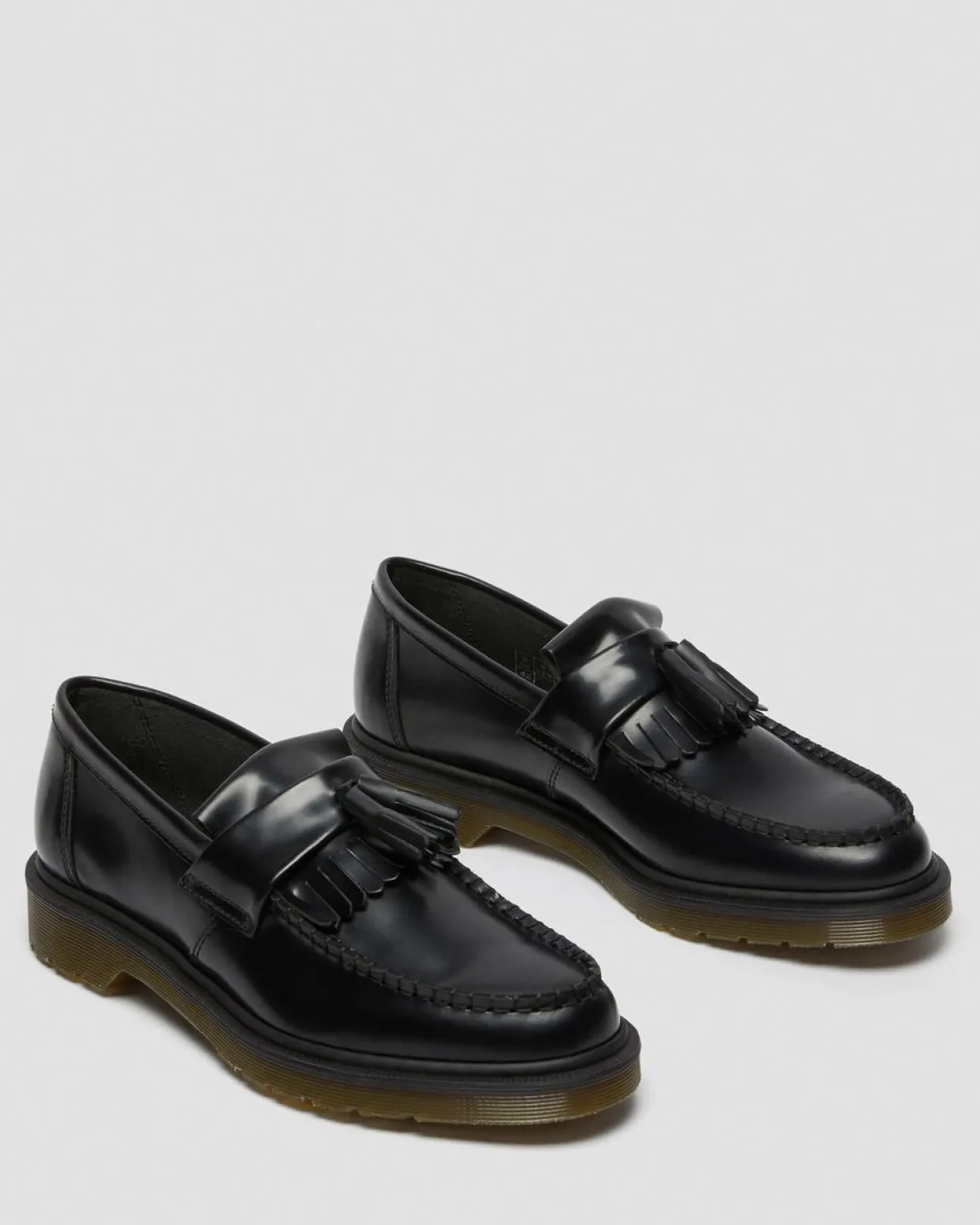 Dr. Martens Mocassins Adrian En Cuir Smooth à Pampilles Noir — Polished Smooth Fashion