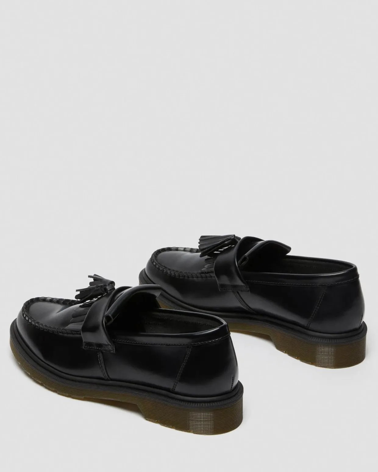 Dr. Martens Mocassins Adrian En Cuir Smooth à Pampilles Noir — Polished Smooth Fashion