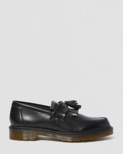 Dr. Martens Mocassins Adrian En Cuir Smooth à Pampilles Noir — Polished Smooth Fashion