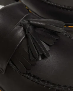 Dr. Martens Mocassins Adrian En Cuir Tressé à Pampilles Black — Analine Outlet