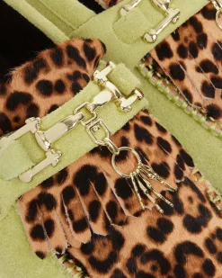 Dr. Martens Mocassins Adrian Snaffle En Daim Et En Hair-On Léopard Lime Green + Leopard — Hair On+Desert Oasis Suede Discount