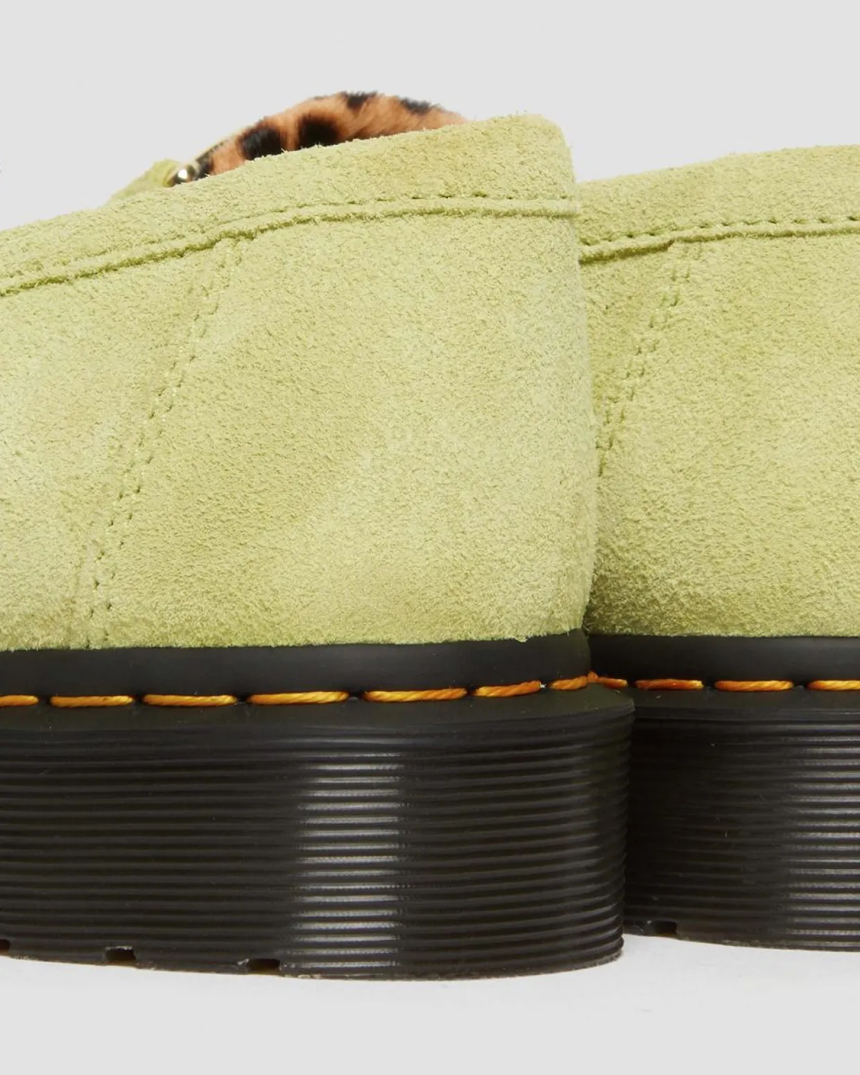 Dr. Martens Mocassins Adrian Snaffle En Daim Et En Hair-On Léopard Lime Green + Leopard — Hair On+Desert Oasis Suede Discount