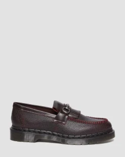 Dr. Martens Mocassins Adrian Snaffle En Cuir Pebble Grain à Franges OXBLOOD Store