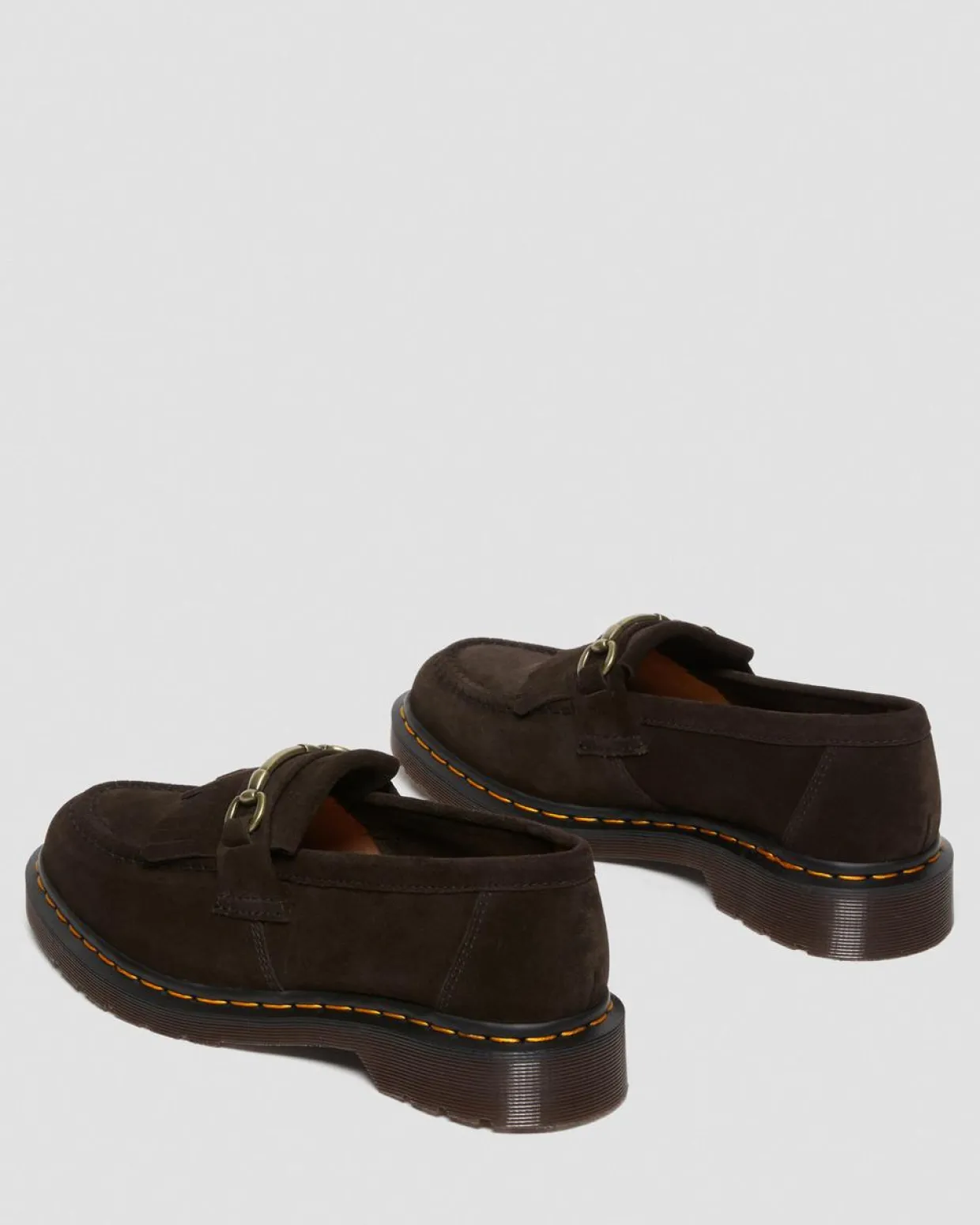 Dr. Martens Mocassins Adrian Snaffle En Daim Marron — Repello Calf Suede Outlet
