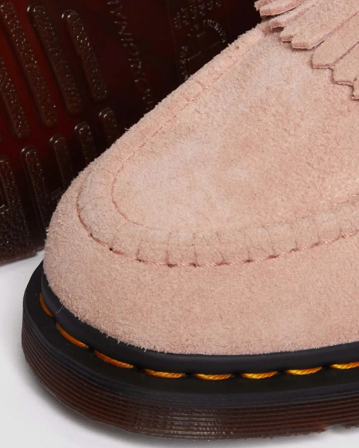 Dr. Martens Mocassins Adrian Snaffle En Daim Desert Oasis Peach Beige — Desert Oasis Suede New