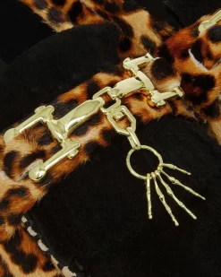 Dr. Martens Mocassins Adrian Snaffle En Hair-On Léopard Archive Leopard + Black — Hair On+Desert Oasis Suede Hot