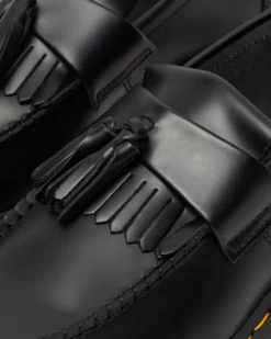 Dr. Martens Mocassins Adrian Yellow Stitch En Cuir Smooth à Pampilles Noir — Smooth Leather Flash Sale