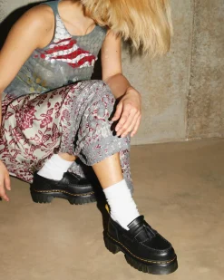 Dr. Martens Mocassins Plateformes Audrick Nappa Lux Noir — Nappa Lux Best
