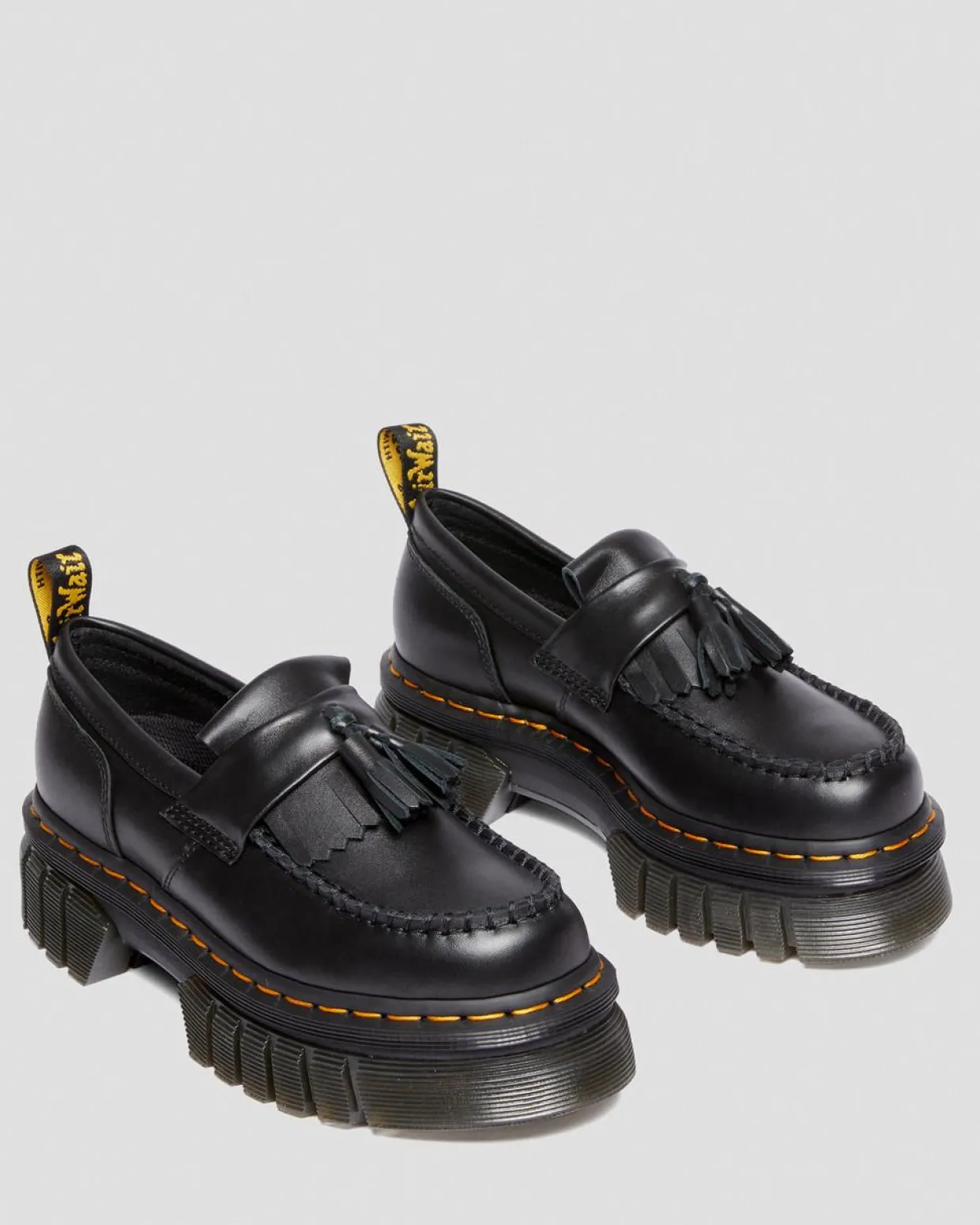 Dr. Martens Mocassins Plateformes Audrick Nappa Lux Noir — Nappa Lux Best