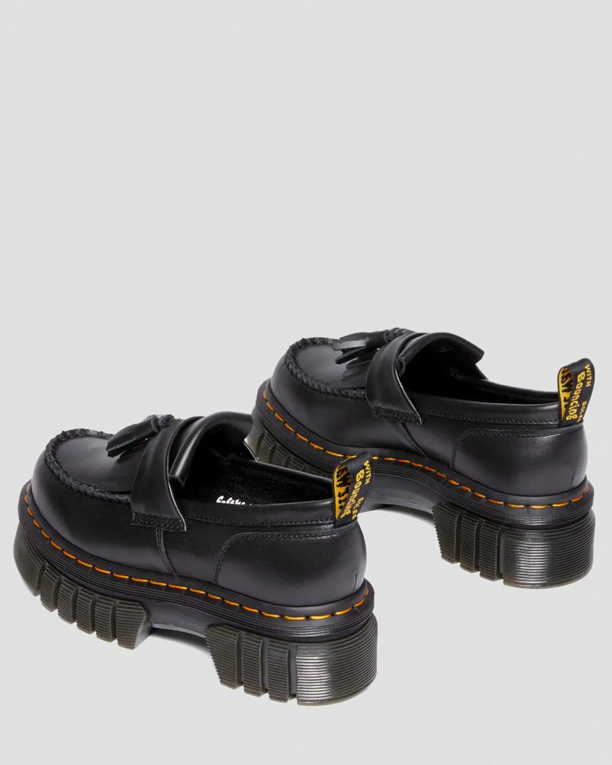 Dr. Martens Mocassins Plateformes Audrick Nappa Lux Noir — Nappa Lux Best