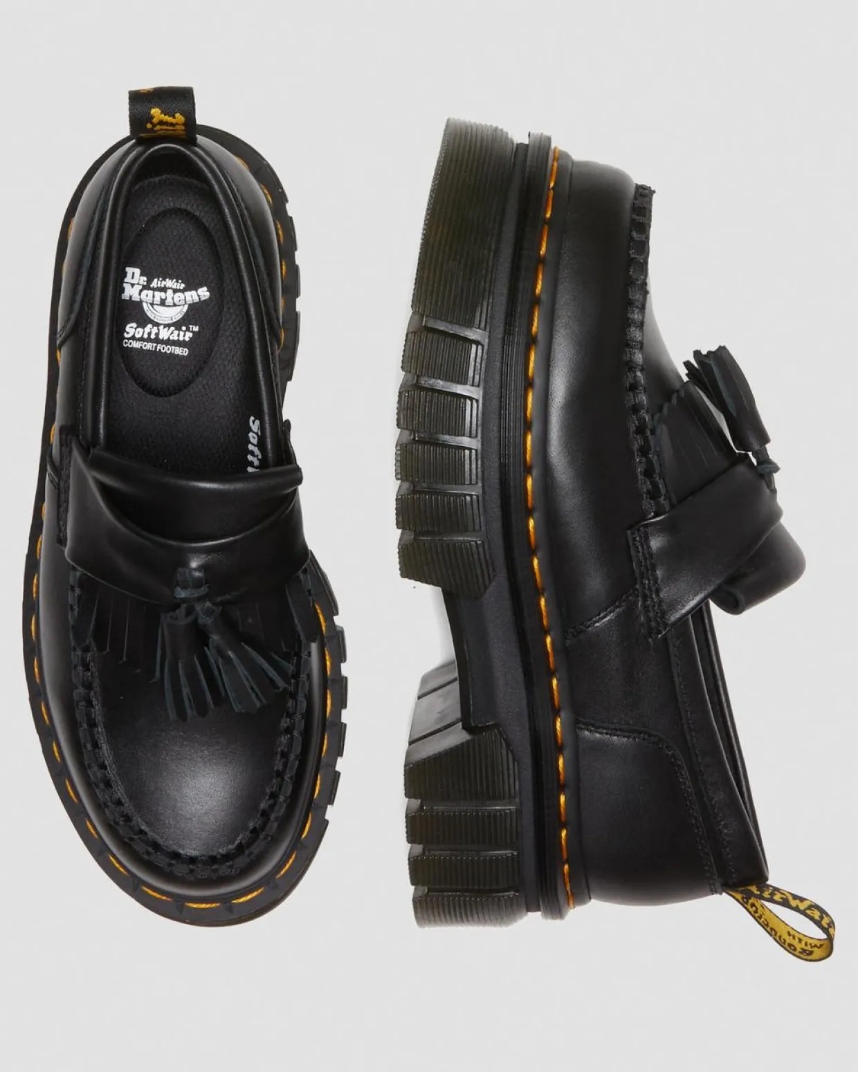 Dr. Martens Mocassins Plateformes Audrick Nappa Lux Noir — Nappa Lux Best