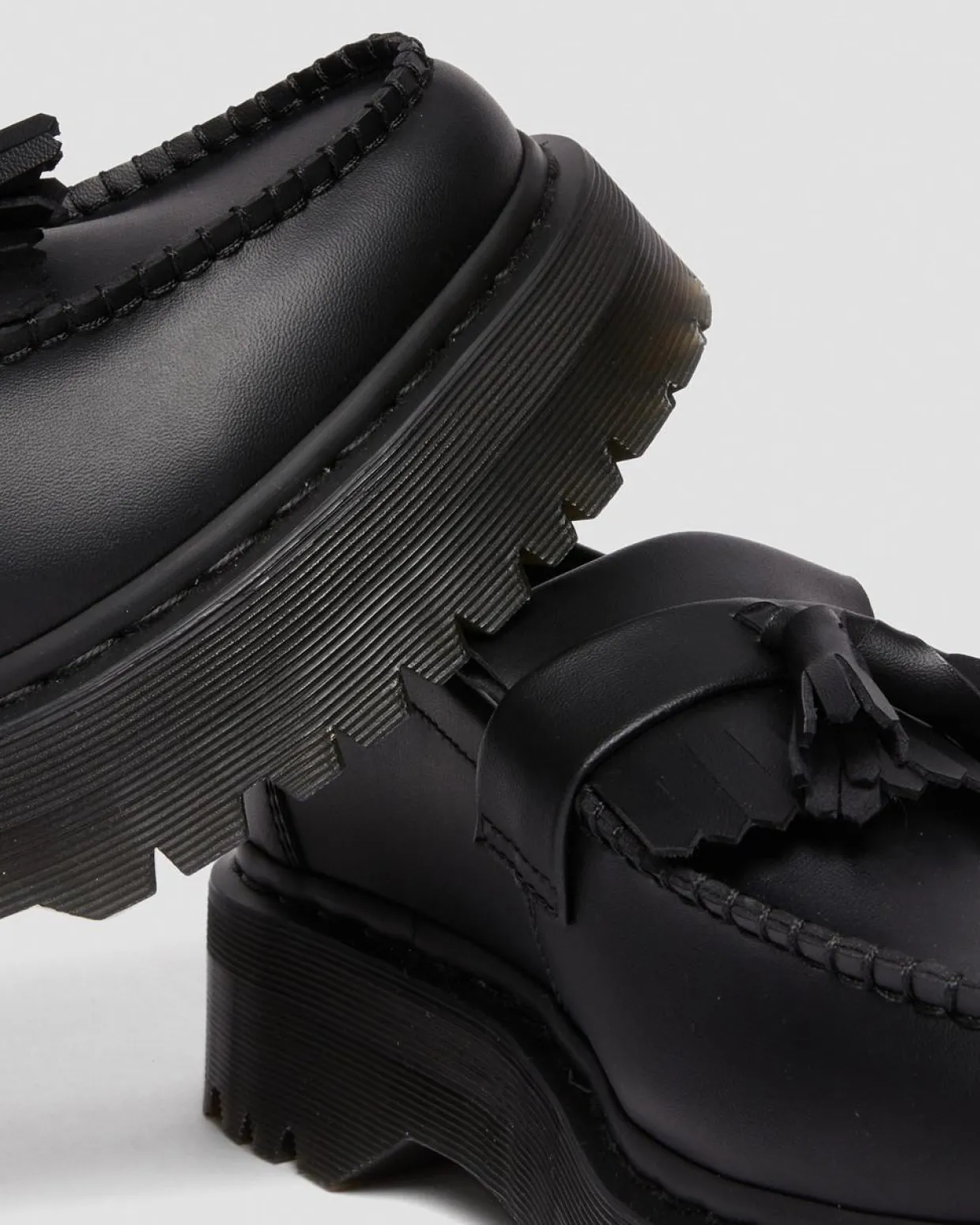 Dr. Martens Mocassins Plateformes Quad Adrian Felix Vegan à Pampilles Noir — Felix Rub Off Clearance