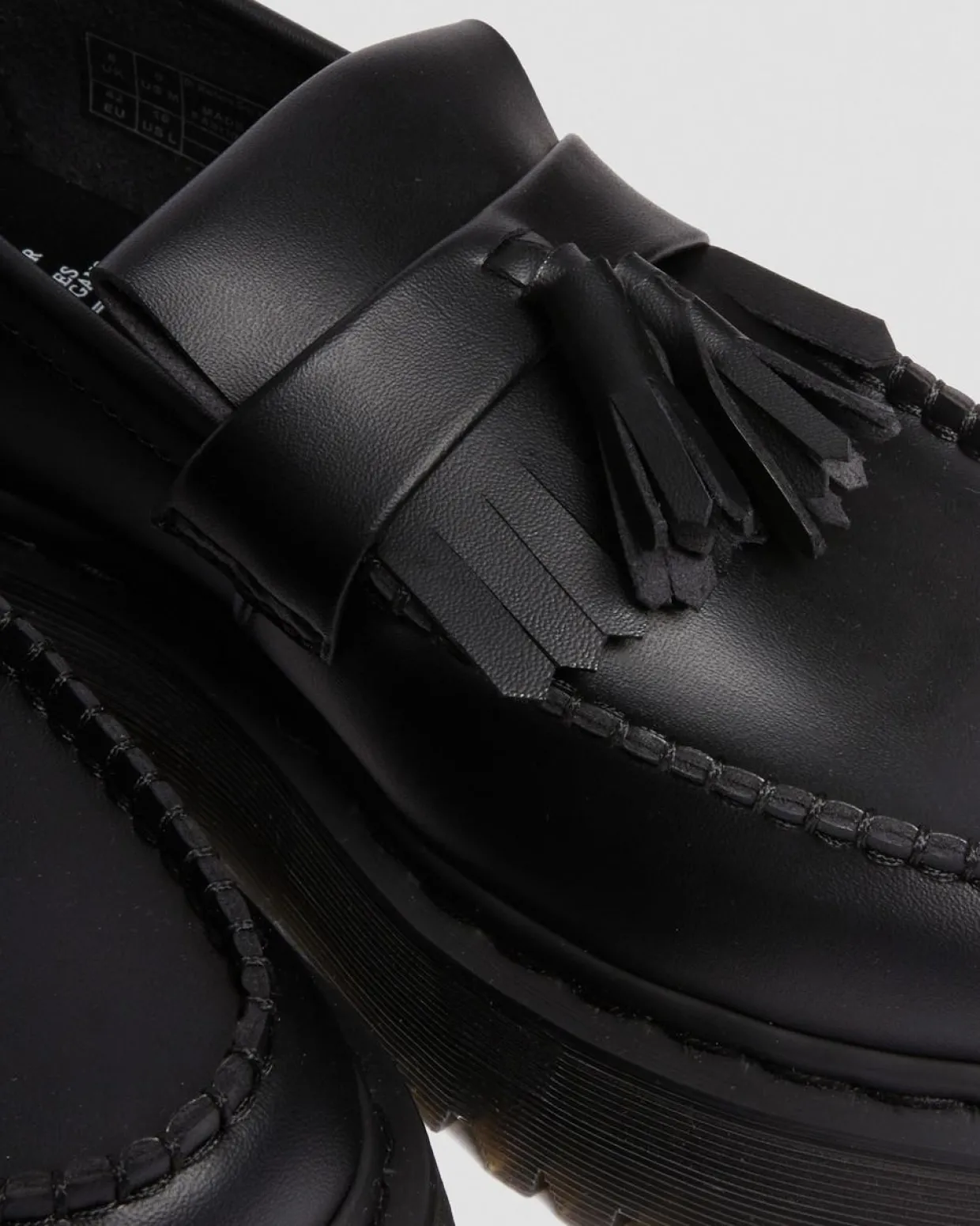 Dr. Martens Mocassins Plateformes Quad Adrian Felix Vegan à Pampilles Noir — Felix Rub Off Clearance