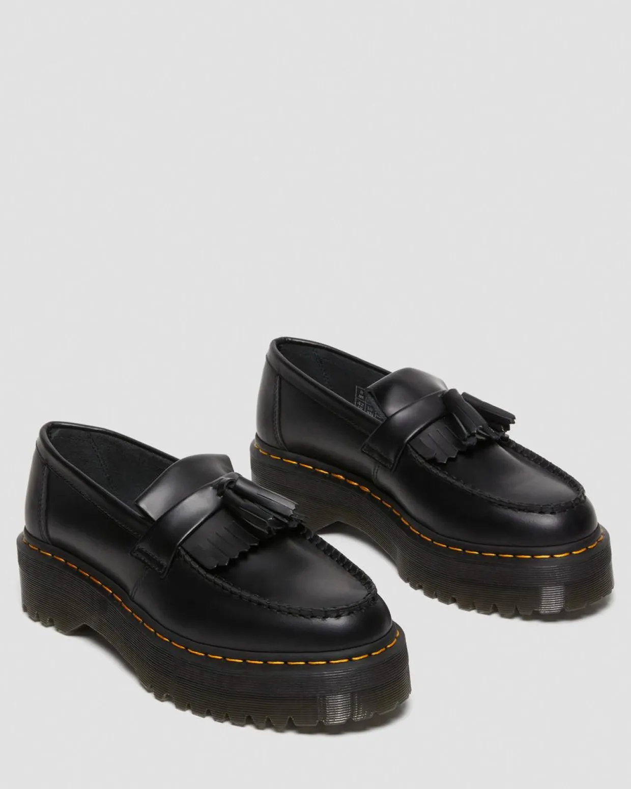 Dr. Martens Mocassins Plateformes Quad Adrian En Cuir à Pampilles Noir — Smooth Leather Cheap