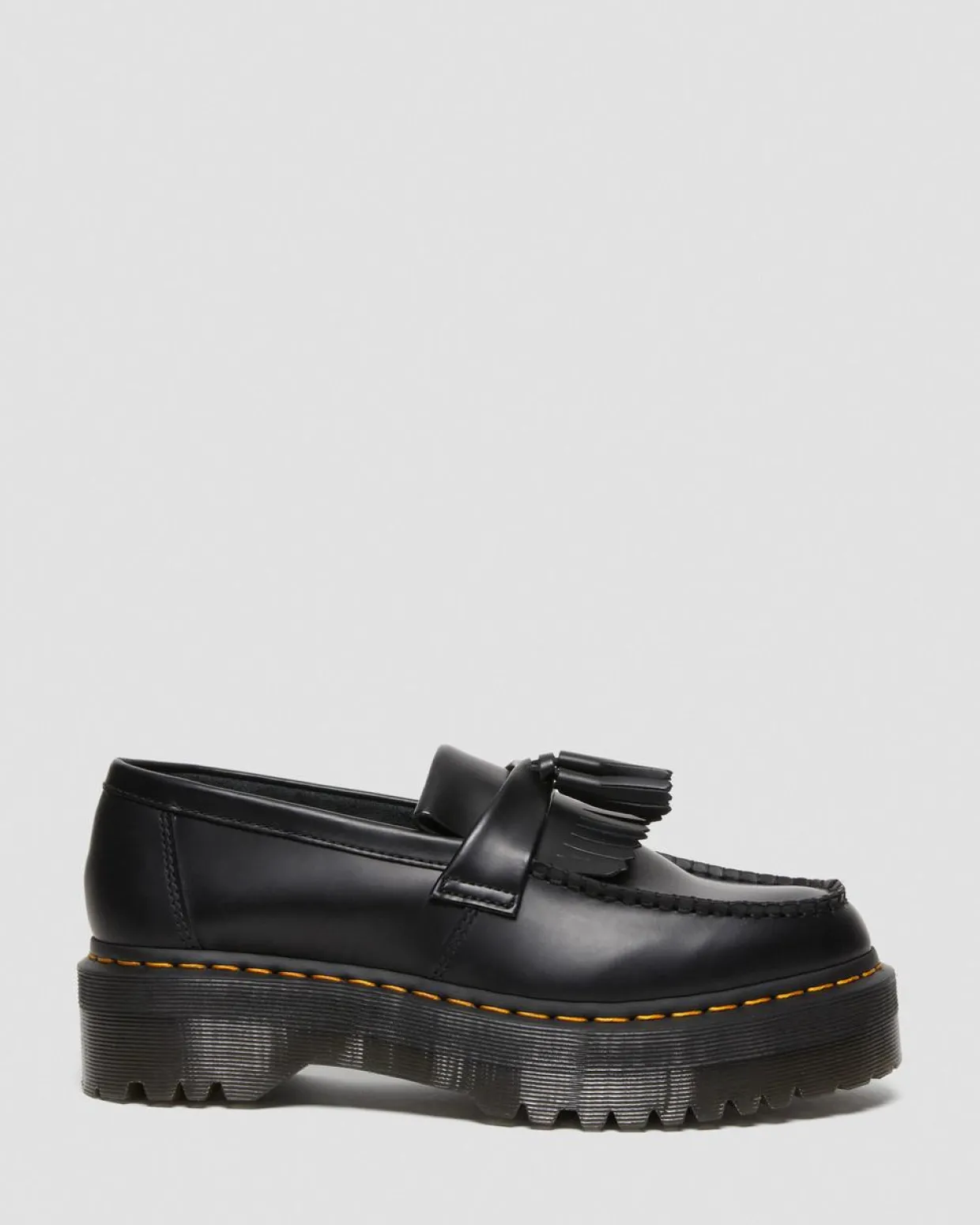 Dr. Martens Mocassins Plateformes Quad Adrian En Cuir à Pampilles Noir — Smooth Leather Cheap
