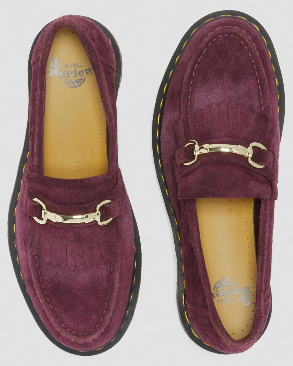 Dr. Martens Mocassins Snaffle En Daim Plum — Desert Oasis Suede New