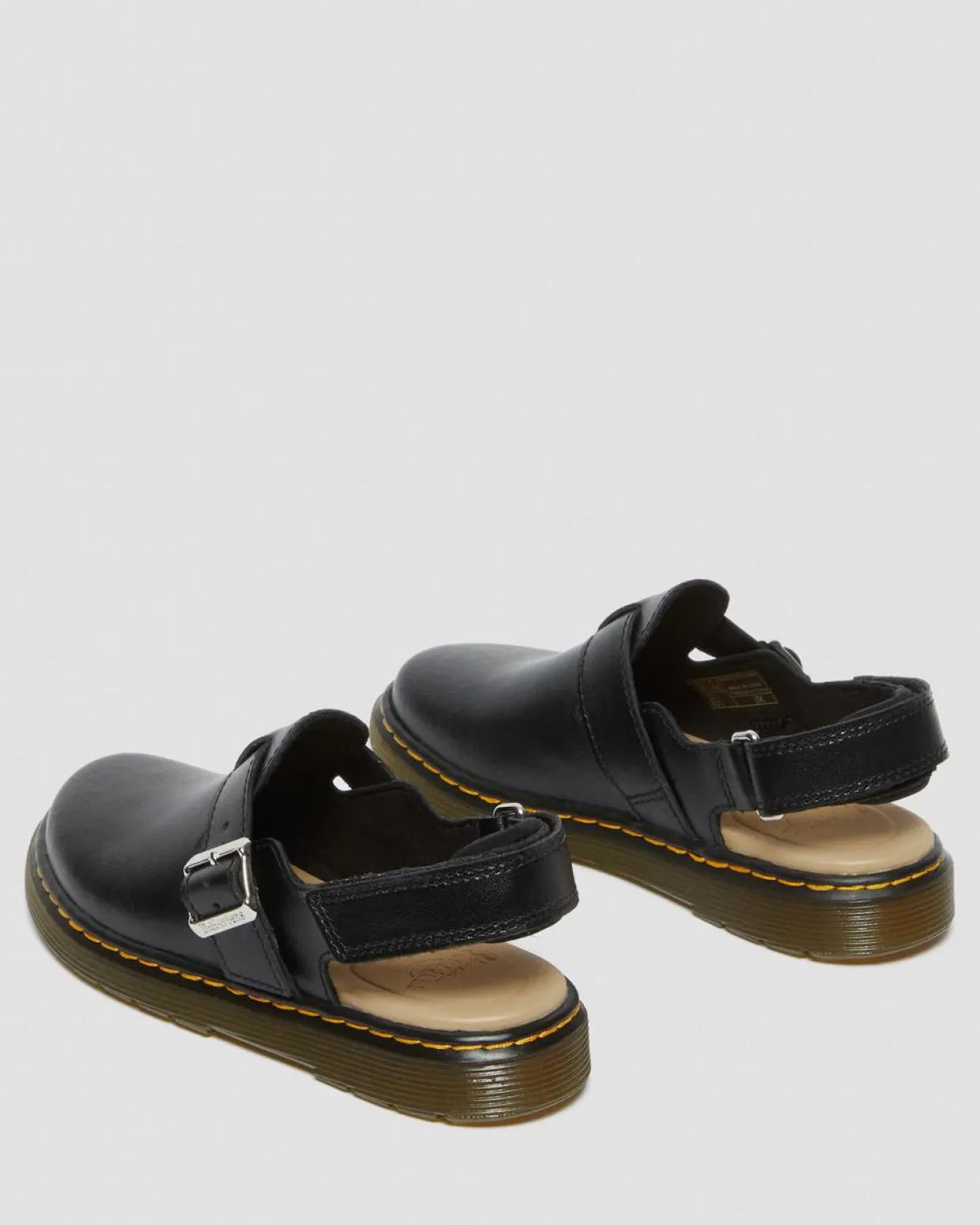 Dr. Martens Mules En Cuir Jorgie Junior Noir — T Lamper Hot