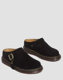 Dr. Martens Mules Isham En Daim Desert Oasis Noir — Desert Oasis Suede Best Sale