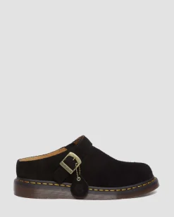 Dr. Martens Mules Isham En Daim Desert Oasis Noir — Desert Oasis Suede Best Sale