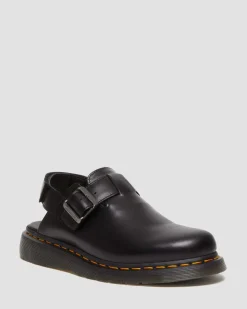Dr. Martens Mules Jorge II En Cuir Brando à Brides Noir — Brando Discount