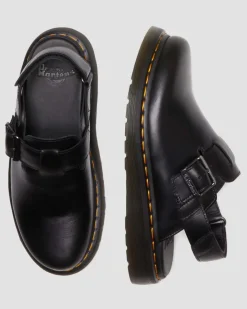 Dr. Martens Mules Jorge II En Cuir Brando à Brides Noir — Brando Discount