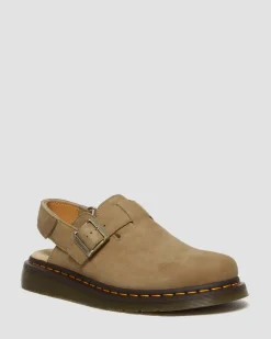 Dr. Martens Mules Jorge II En Cuir Tumbled Nubuck à Brides Savannah Tan — Tumbled Nubuck Hot
