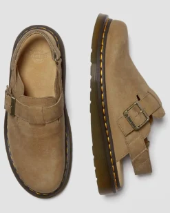 Dr. Martens Mules Jorge II En Cuir Tumbled Nubuck à Brides Savannah Tan — Tumbled Nubuck Hot