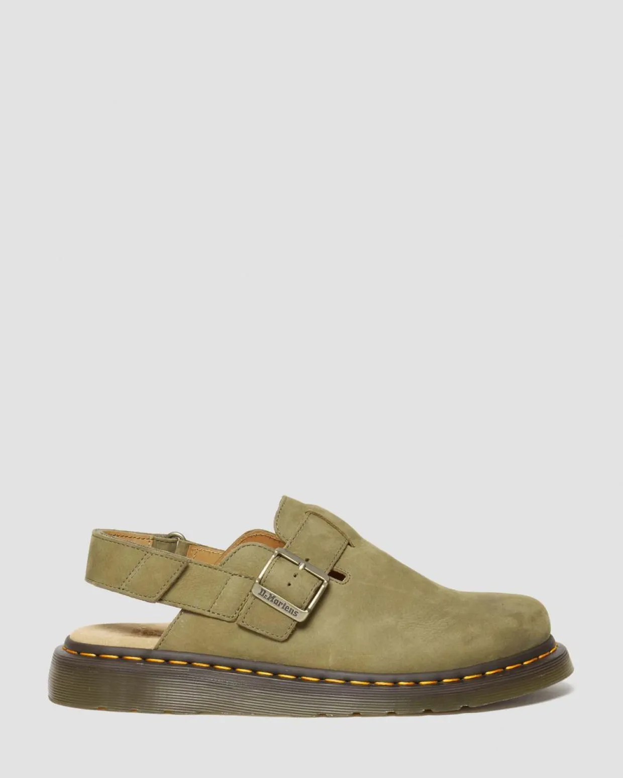 Dr. Martens Mules Jorge II En Cuir Tumbled Nubuck à Brides Muted Olive — Tumbled Nubuck Hot