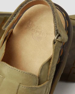 Dr. Martens Mules Jorge II En Cuir Tumbled Nubuck à Brides Muted Olive — Tumbled Nubuck Hot
