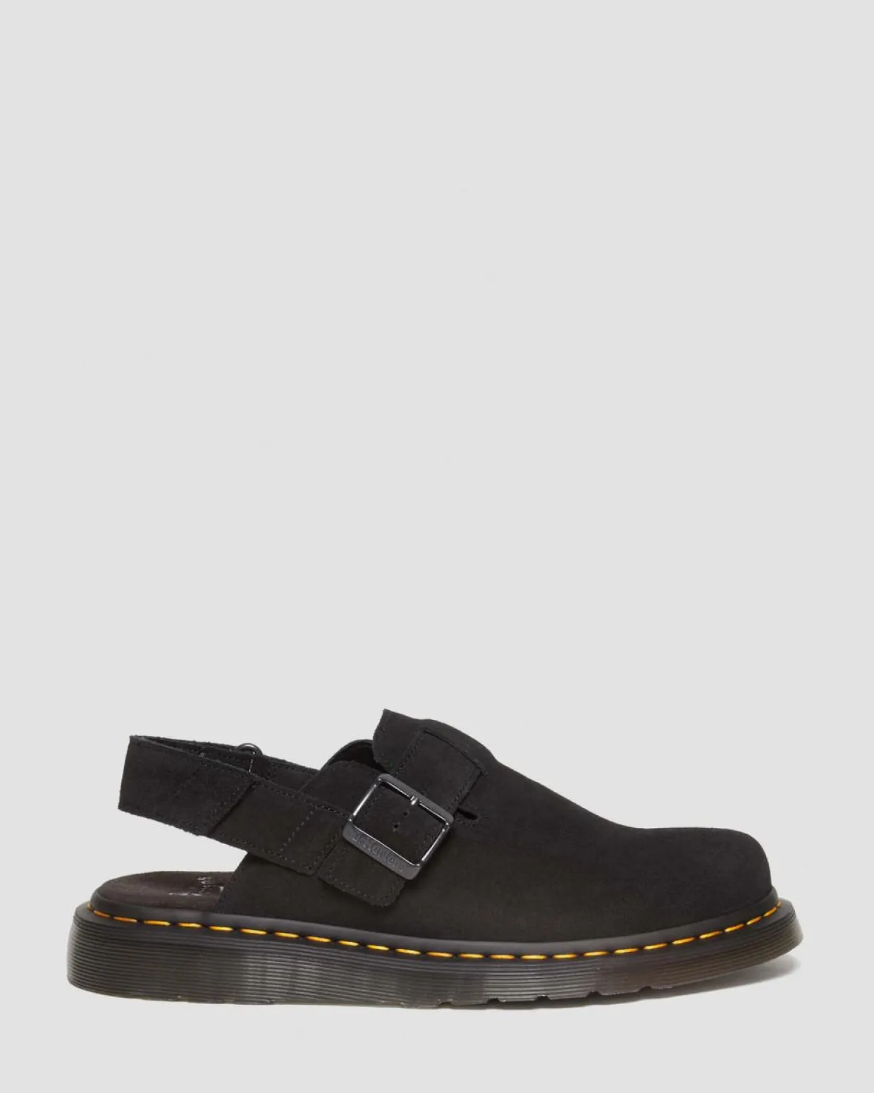 Dr. Martens Mules Jorge II En Daim Noir — E.H.Suede Cheap