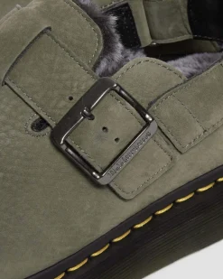 Dr. Martens Mules Jorge II En Fourrure Synthétique NICKEL GREY — Milled Nubuck Wp Shop