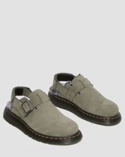 Dr. Martens Mules Jorge II En Fourrure Synthétique NICKEL GREY — Milled Nubuck Wp Shop
