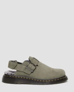 Dr. Martens Mules Jorge II En Fourrure Synthétique NICKEL GREY — Milled Nubuck Wp Shop