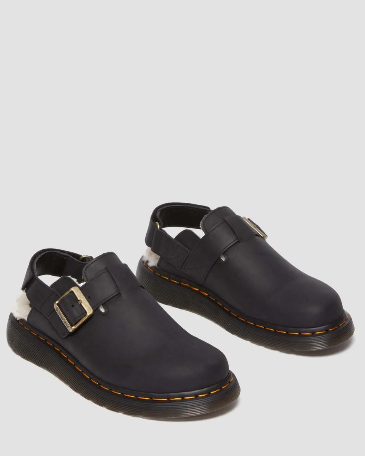 Dr. Martens Mules Jorge II En Fourrure Synthétique BLACK — Archive Pull Up Cheap