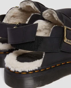 Dr. Martens Mules Jorge II En Fourrure Synthétique BLACK — Archive Pull Up Cheap