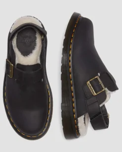 Dr. Martens Mules Jorge II En Fourrure Synthétique BLACK — Archive Pull Up Cheap