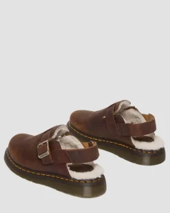 Dr. Martens Mules Jorge II En Fourrure Synthétique WARM TAN — Archive Pull Up Best