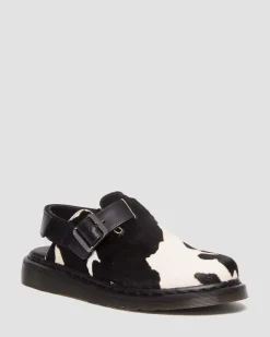 Dr. Martens Mules Jorge II En Hair-On à Bridess BLACK+WHITE — Hair On + Atlas Flash Sale